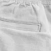 Mid-Thigh Linen-Blend Pull-On Shorts,Mid-Thigh Linen-Blend Pull-On Shorts