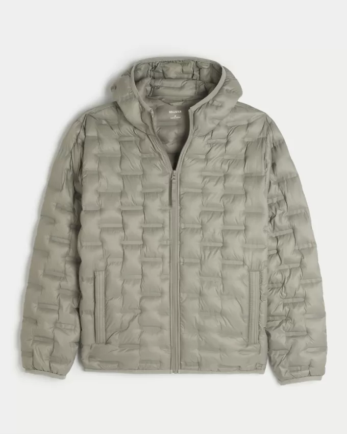Mid-Weight Hooded Puffer Jacket,Mid-Weight Hooded Puffer Jacket