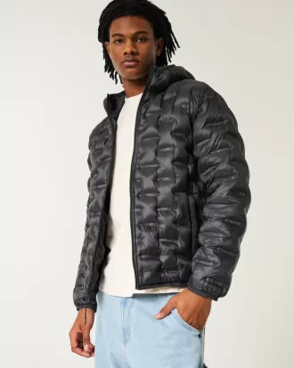 Mid-Weight Hooded Puffer Jacket,Mid-Weight Hooded Puffer Jacket