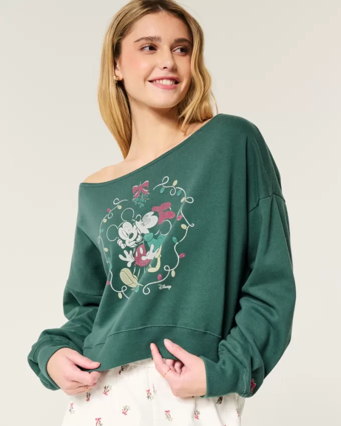 Mini Mickey and Minnie Mouse Graphic Sweatshirt,Mini Mickey and Minnie Mouse Graphic Sweatshirt