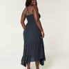 Mixed Fabric Crochet-Style Maxi Dress,Mixed Fabric Crochet-Style Maxi Dress
