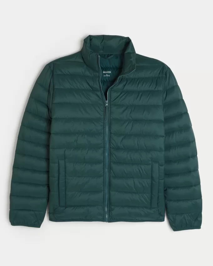 Mock-Neck Puffer Jacket,Mock-Neck Puffer Jacket