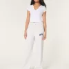 NYC Graphic Fleece Wide-Leg Pants,NYC Graphic Fleece Wide-Leg Pants
