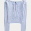 Off-the-Shoulder Cable-Knit Sweater,Off-the-Shoulder Cable-Knit Sweater