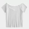 Off-the-Shoulder Lace Trim Top,Off-the-Shoulder Lace Trim Top Off-the-Shoulder Lace Trim Top,Off-the-Shoulder Lace Trim Top