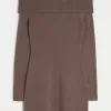 Off-the-Shoulder Skater Sweater Dress,Off-the-Shoulder Skater Sweater Dress Off-the-Shoulder Skater Sweater Dress,Off-the-Shoulder Skater Sweater Dress