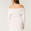Off-the-Shoulder Skater Sweater Dress,Off-the-Shoulder Skater Sweater Dress Off-the-Shoulder Skater Sweater Dress,Off-the-Shoulder Skater Sweater Dress