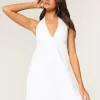 Open Back Linen-Blend Halter Dress,Open Back Linen-Blend Halter Dress Open Back Linen-Blend Halter Dress,Open Back Linen-Blend Halter Dress