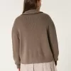Oversized Half-Zip Sweater,Oversized Half-Zip Sweater
