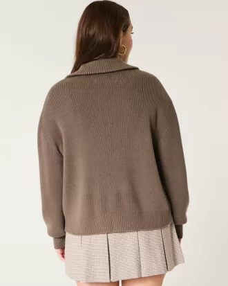 Oversized Half-Zip Sweater,Oversized Half-Zip Sweater Oversized Half-Zip Sweater,Oversized Half-Zip Sweater