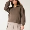 Oversized Half-Zip Sweater,Oversized Half-Zip Sweater