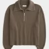 Oversized Half-Zip Sweater,Oversized Half-Zip Sweater