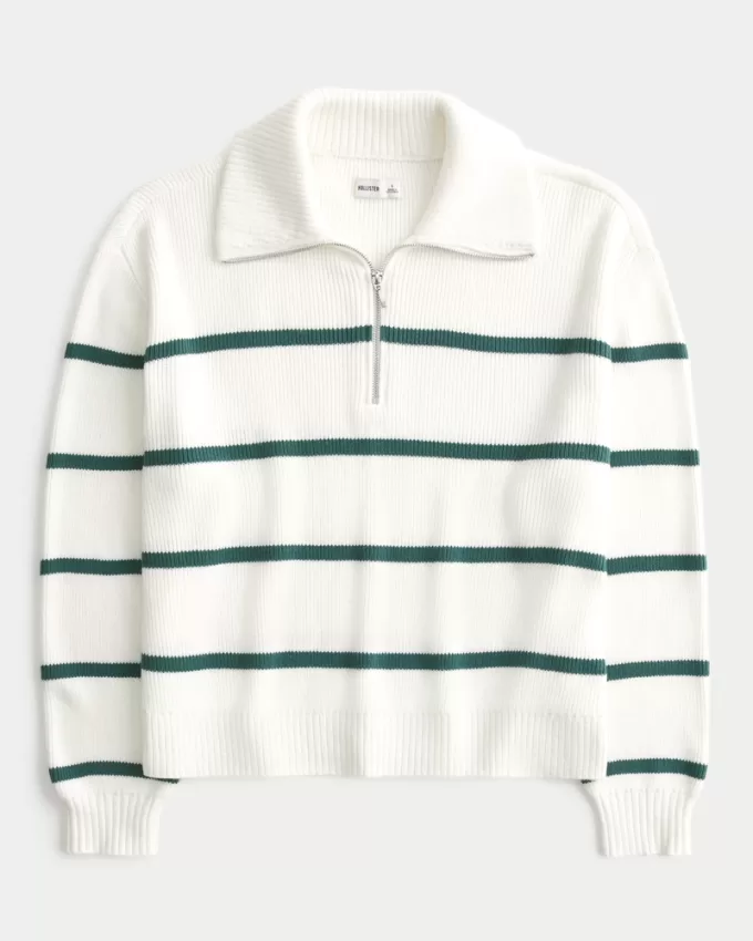 Oversized Half-Zip Sweater,Oversized Half-Zip Sweater