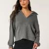 Oversized Half-Zip Sweater,Oversized Half-Zip Sweater