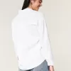 Oversized Linen-Blend Shirt,Oversized Linen-Blend Shirt