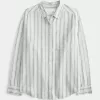 Oversized Linen-Blend Shirt,Oversized Linen-Blend Shirt