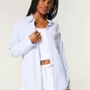Oversized Linen-Blend Shirt,Oversized Linen-Blend Shirt