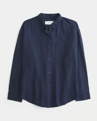Oversized Linen-Blend Shirt,Oversized Linen-Blend Shirt