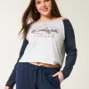 Oversized Long-Sleeve Racing Graphic Tee,Oversized Long-Sleeve Racing Graphic Tee