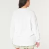 Oversized Malibu California Graphic Terry Sweatshirt,Oversized Malibu California Graphic Terry Sweatshirt