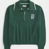 Oversized NYC Graphic Half-Zip Sweater,Oversized NYC Graphic Half-Zip Sweater