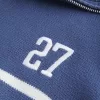 Oversized Number Graphic Half-Zip Sweater,Oversized Number Graphic Half-Zip Sweater
