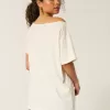 Oversized Off-the-Shoulder Kauai Graphic Tee,Oversized Off-the-Shoulder Kauai Graphic Tee