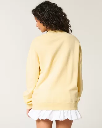 Oversized Shell Graphic Crew Sweatshirt,Oversized Shell Graphic Crew Sweatshirt