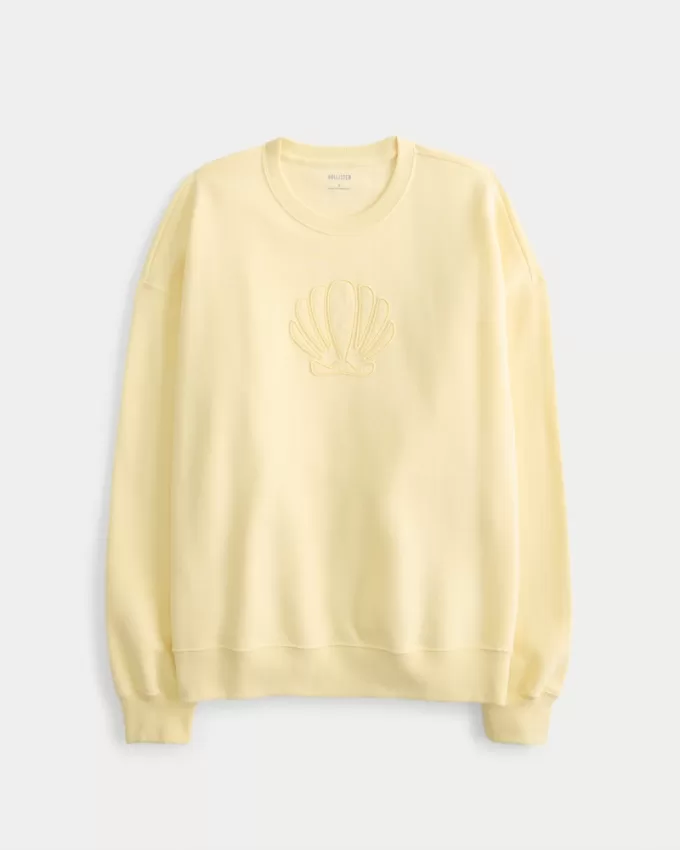 Oversized Shell Graphic Crew Sweatshirt,Oversized Shell Graphic Crew Sweatshirt Oversized Shell Graphic Crew Sweatshirt,Oversized Shell Graphic Crew Sweatshirt