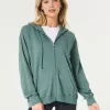Oversized Terry Zip-Up Hoodie,Oversized Terry Zip-Up Hoodie