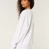Oversized UGA Dawgs Graphic Notch-Neck Sweatshirt,Oversized UGA Dawgs Graphic Notch-Neck Sweatshirt