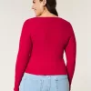 Pointelle Seamless Fabric Scoop Top,Pointelle Seamless Fabric Scoop Top