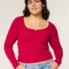 Pointelle Seamless Fabric Scoop Top,Pointelle Seamless Fabric Scoop Top
