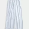 Poplin Wide-Leg Sleep Pants,Poplin Wide-Leg Sleep Pants