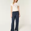 Pull-On Wide-Leg Pants,Pull-On Wide-Leg Pants