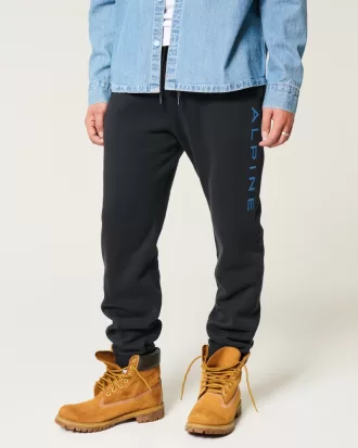 Relaxed Alpine Graphic Fleece Joggers,Relaxed Alpine Graphic Fleece Joggers