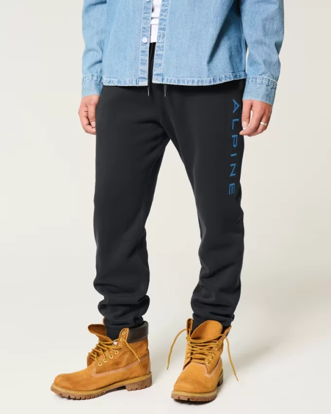 Relaxed Alpine Graphic Fleece Joggers,Relaxed Alpine Graphic Fleece Joggers