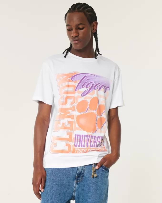 Relaxed Clemson University Tigers Graphic Tee,Relaxed Clemson University Tigers Graphic Tee