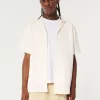 Relaxed Textured Short-Sleeve Shirt,Relaxed Textured Short-Sleeve Shirt