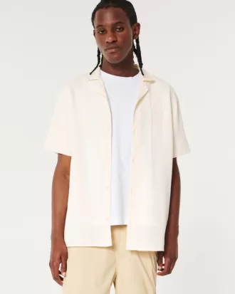 Relaxed Textured Short-Sleeve Shirt,Relaxed Textured Short-Sleeve Shirt