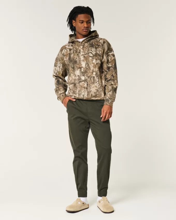 Relaxed Twill Joggers,Relaxed Twill Joggers