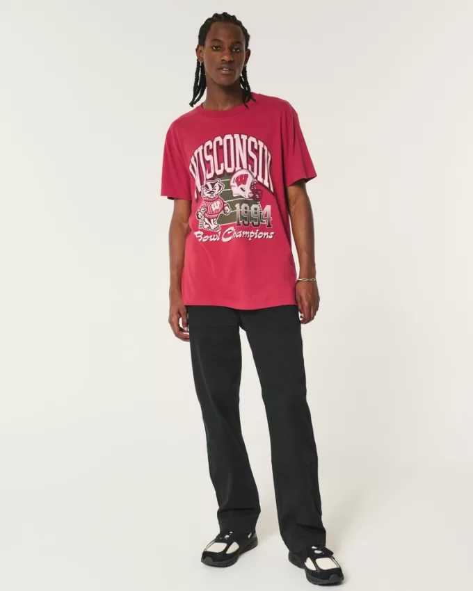 Relaxed Wisconsin Badgers Graphic Tee,Relaxed Wisconsin Badgers Graphic Tee
