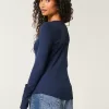 Ribbed Henley,Ribbed Henley