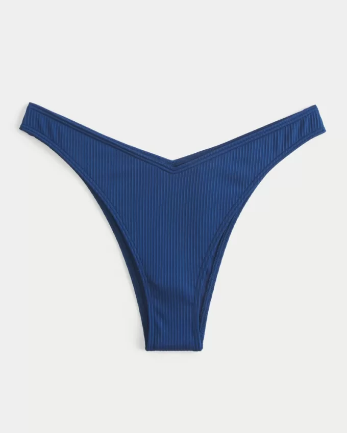 Ribbed High-Leg Cheekiest Bikini Bottom,Ribbed High-Leg Cheekiest Bikini Bottom