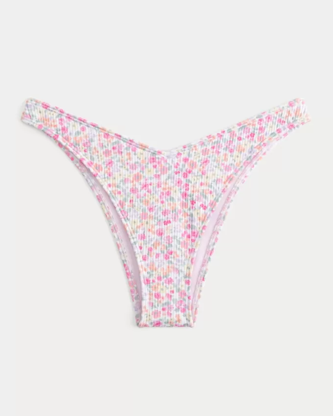 Ribbed High-Leg Cheekiest Bikini Bottom,Ribbed High-Leg Cheekiest Bikini Bottom