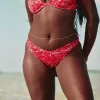 Ribbed High-Leg Cheekiest Bikini Bottom,Ribbed High-Leg Cheekiest Bikini Bottom
