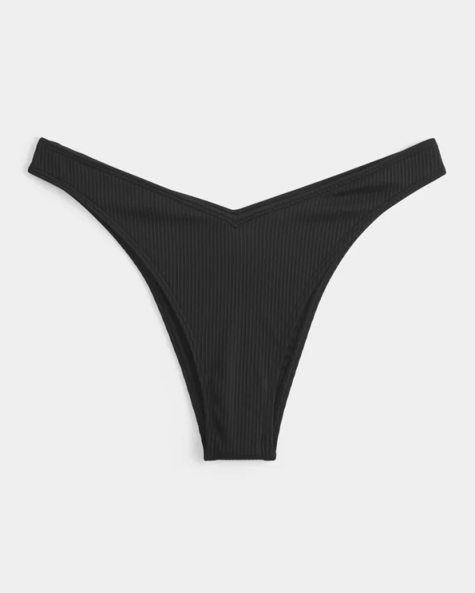Ribbed High-Leg Cheekiest Bikini Bottom,Ribbed High-Leg Cheekiest Bikini Bottom