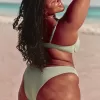 Ribbed High-Leg Cheekiest Bikini Bottom,Ribbed High-Leg Cheekiest Bikini Bottom