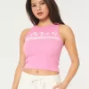 Ribbed Kailua-Kona Hawaii Graphic High-Neck Tank,Ribbed Kailua-Kona Hawaii Graphic High-Neck Tank