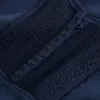 Ribbed Lace Placket Scoop Henley,Ribbed Lace Placket Scoop Henley